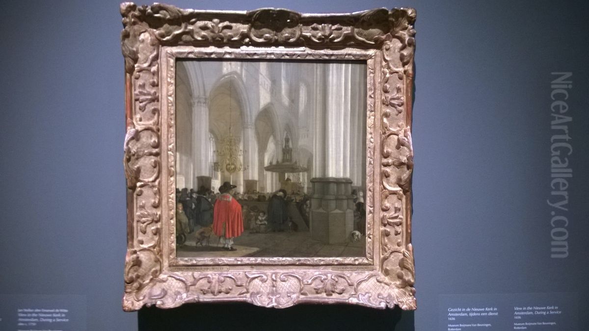 Church Interior Oil Painting by Emanuel de Witte