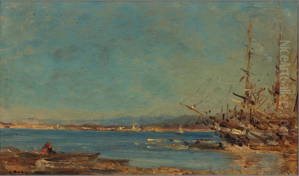 Gezicht op de Bosporus Oil Painting by Felix Ziem