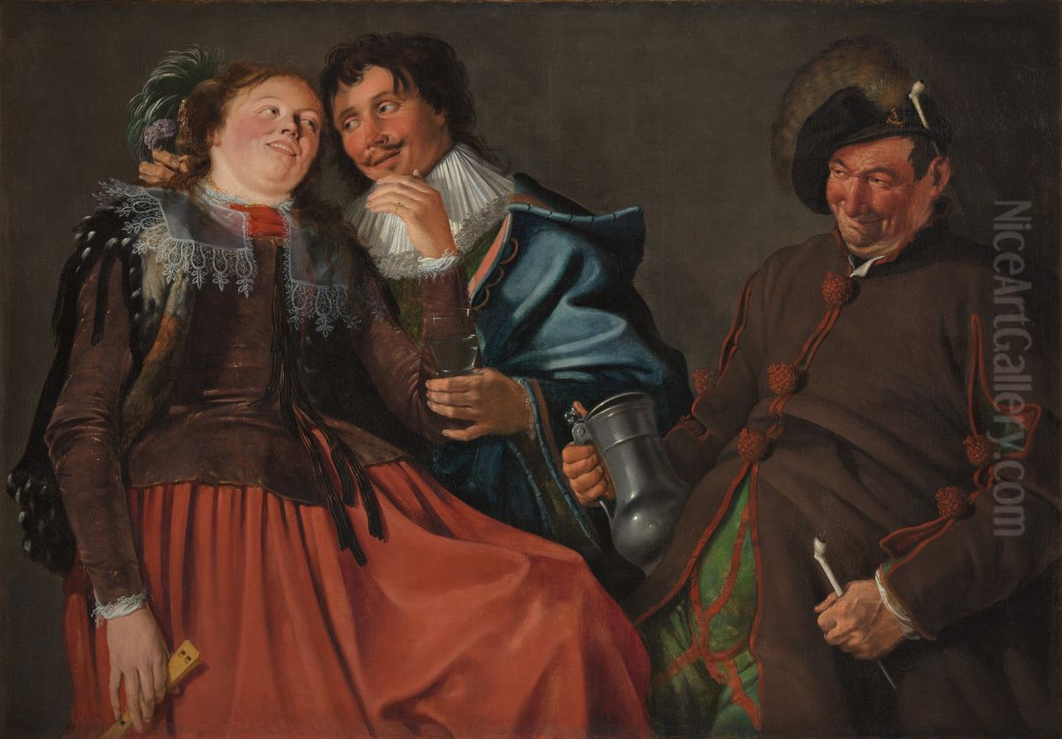 Vrolijk gezelschap Oil Painting by Hendrik Gerritsz Pot