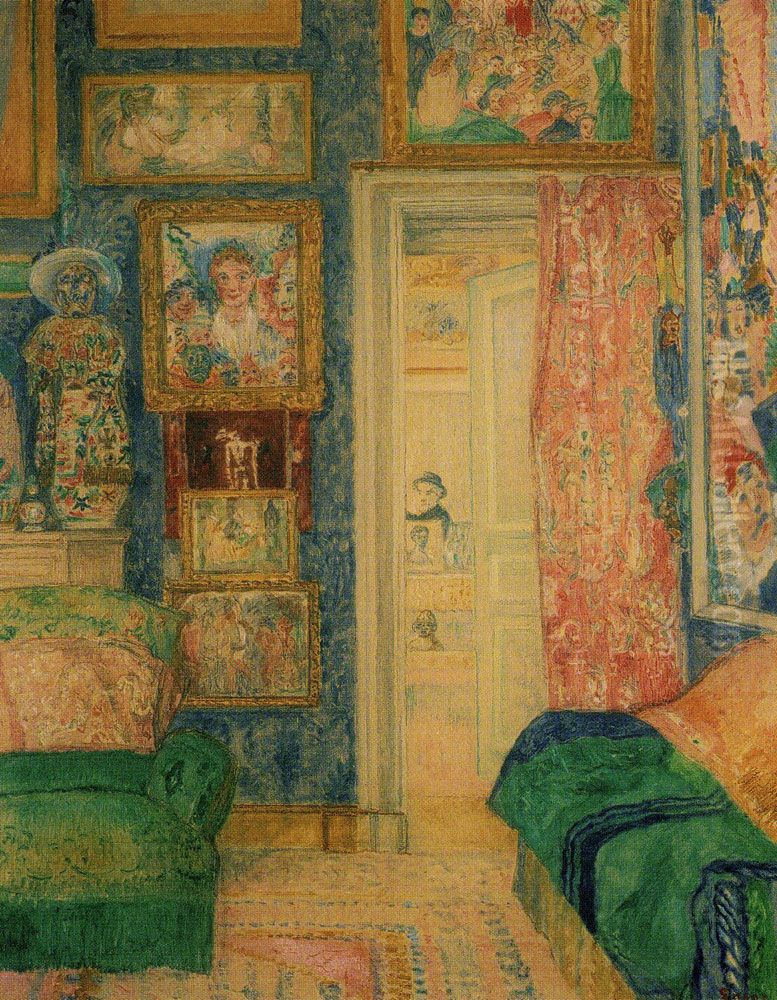The studio of the artist Oil Painting by James Ensor