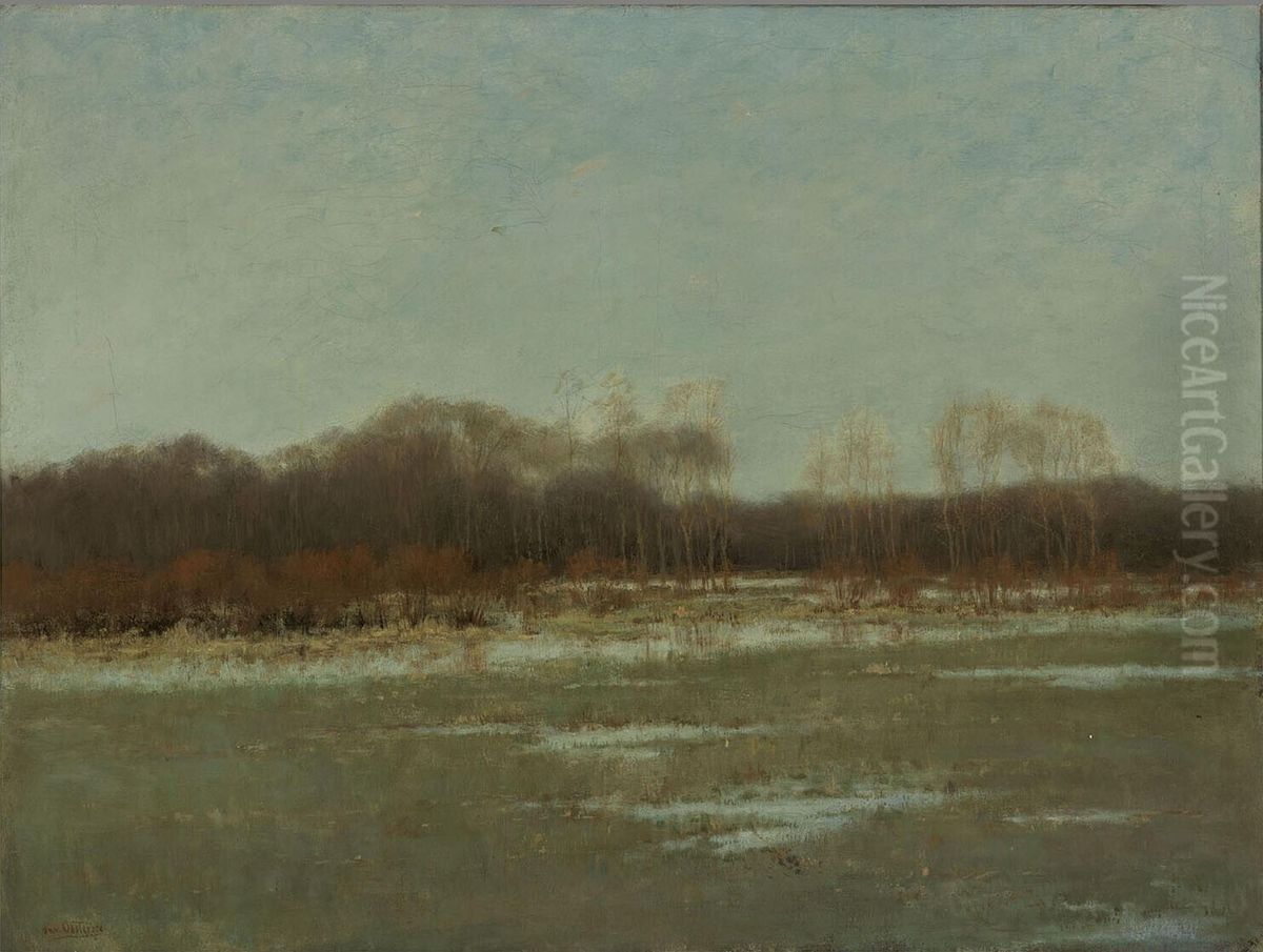 Landscape in Rijswijk Oil Painting by Hermannus Adrianus van Oosterzee