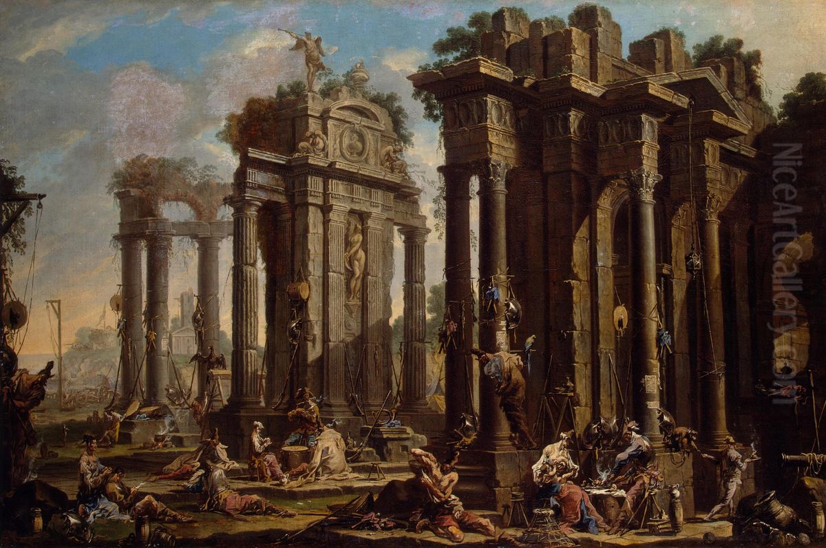 Halt of the Brigands Oil Painting by Alessandro Magnasco