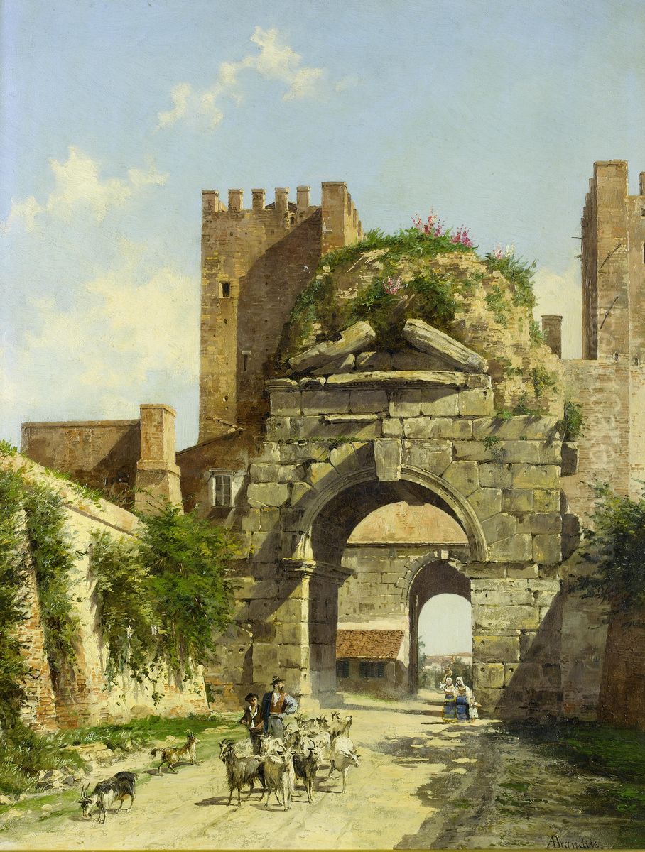 The Arch of Drusus, Rome Oil Painting by Antonietta Brandeis