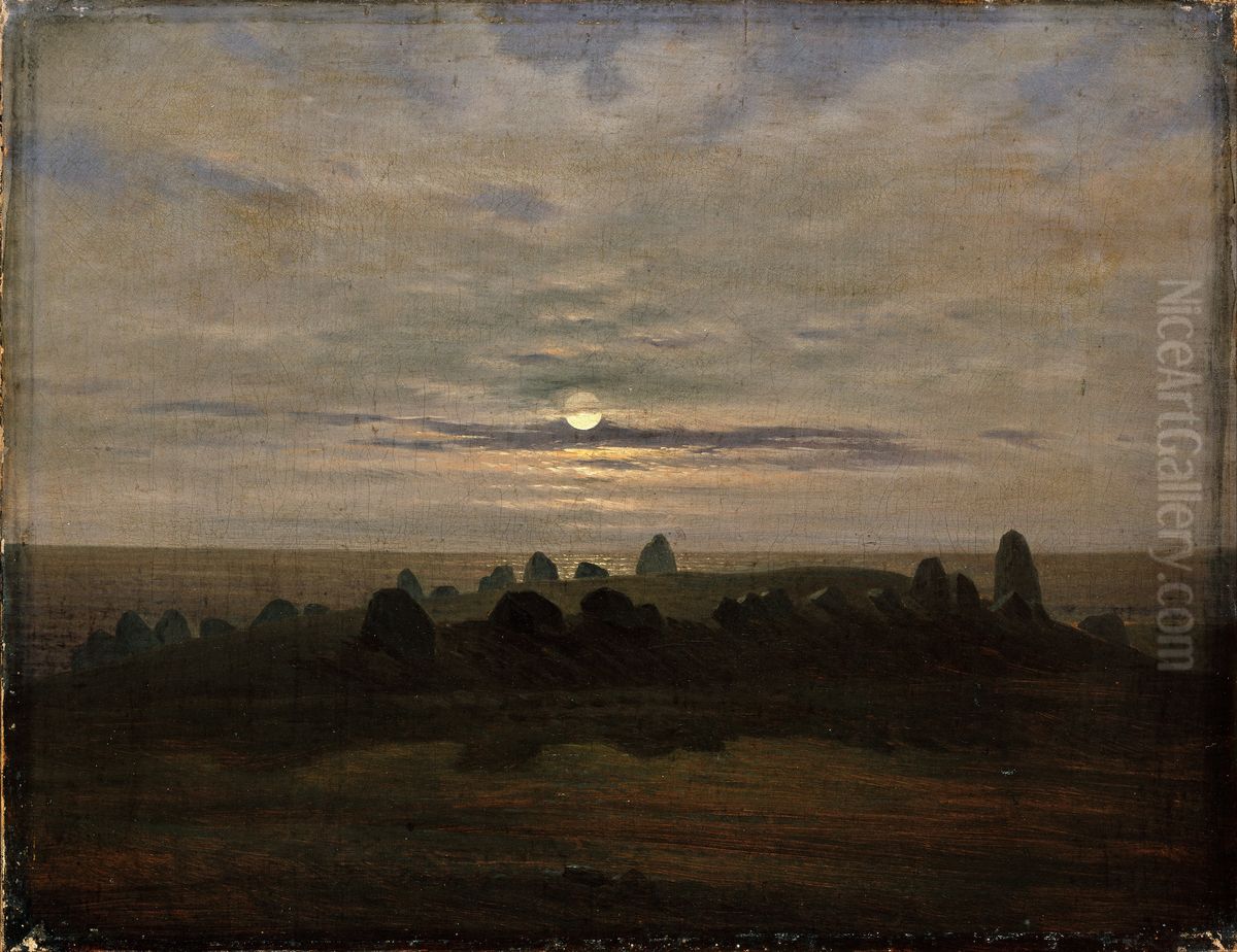 Stone Age Mound Oil Painting by Carl Gustav Carus