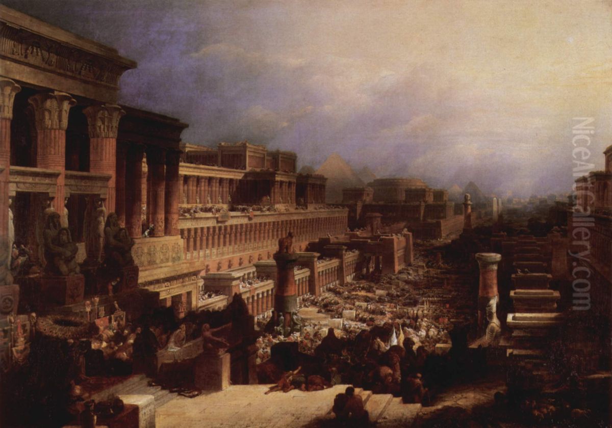 Der Auszug der Israeliten aus Agypten Oil Painting by David Roberts