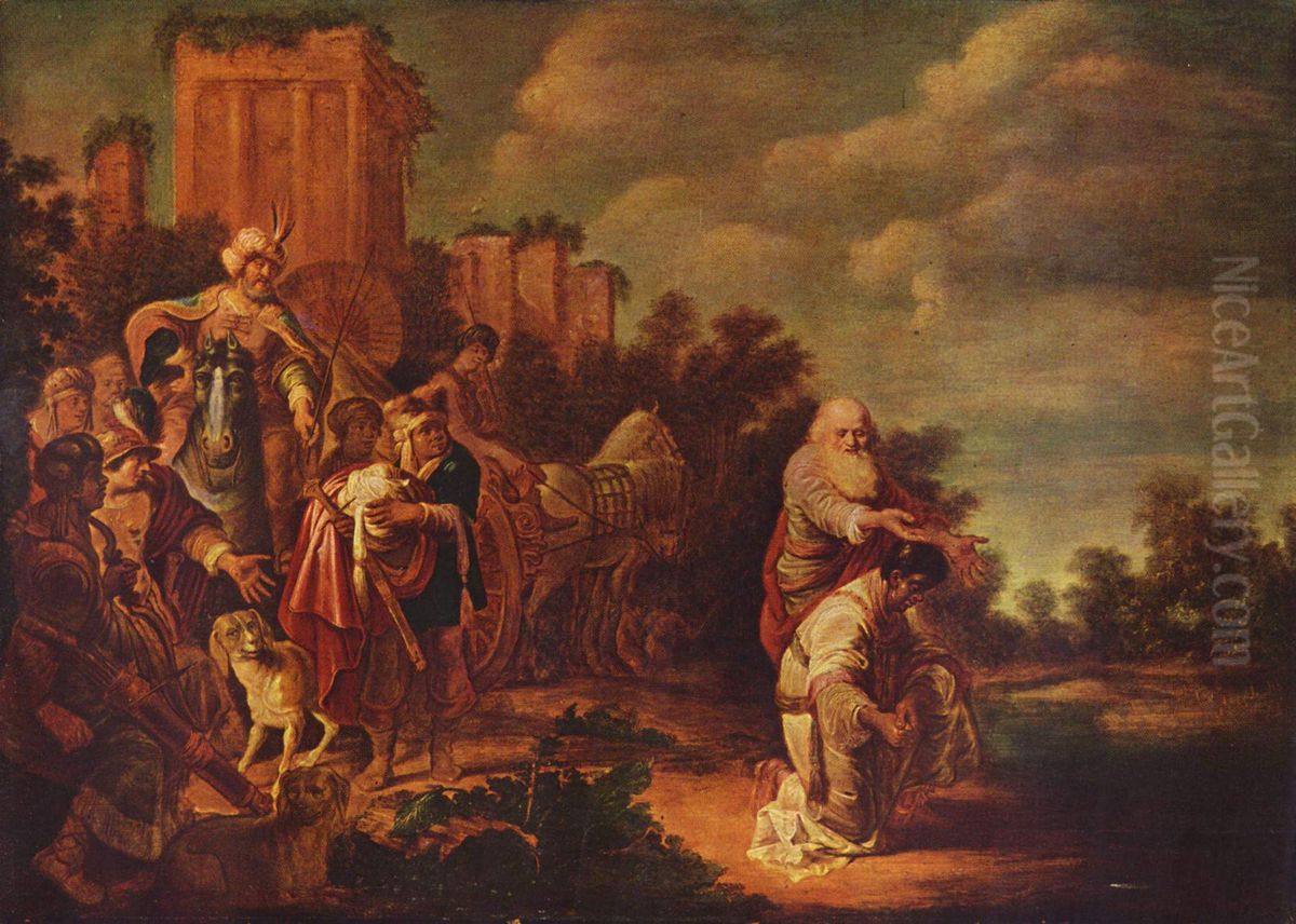 Philip Baptizes the Moor Oil Painting by Gerrit Claesz Bleker