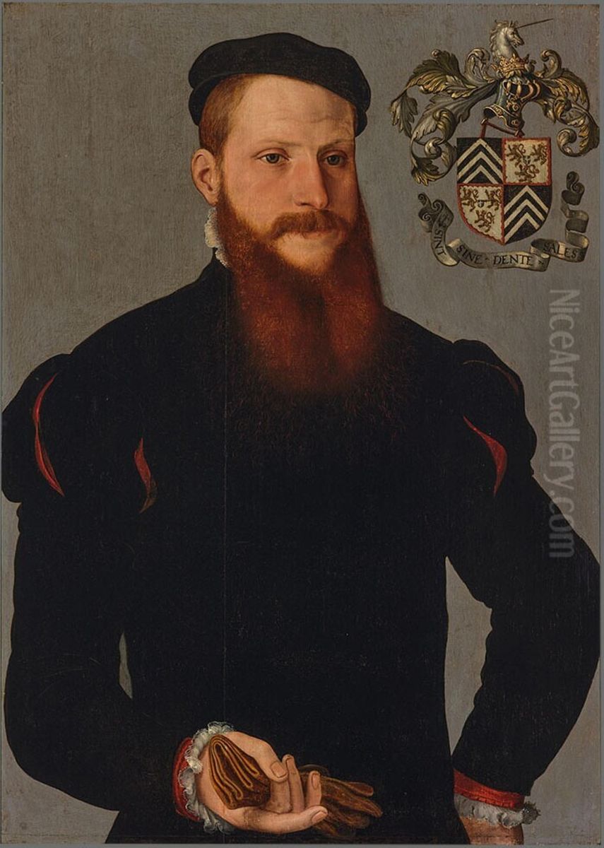 Portrait of Joris van den Heede (....-1569) Oil Painting by Pieter Pourbus