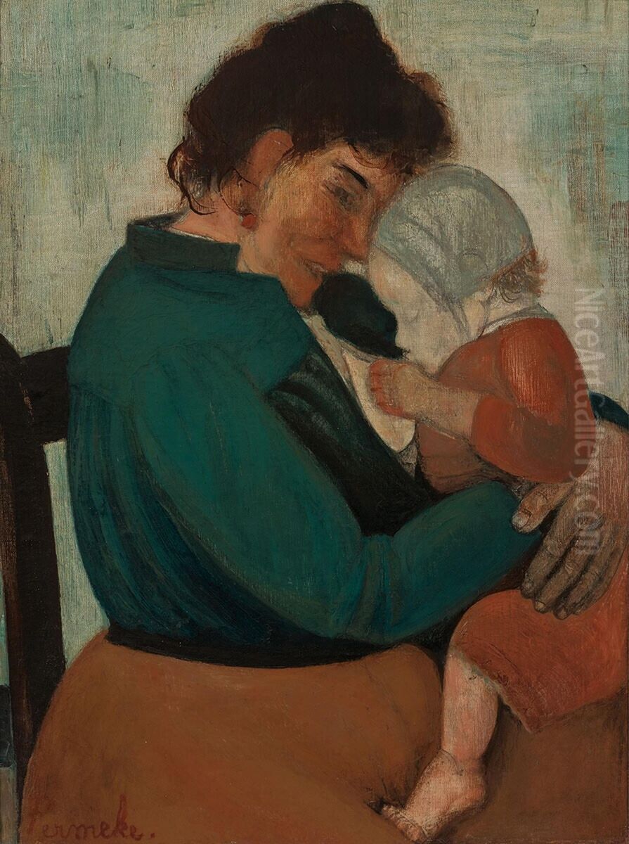 Maternite ('Femme Ostendaise') (Moederschap (vrouw uit Oostende)) Oil Painting by Constant Permeke