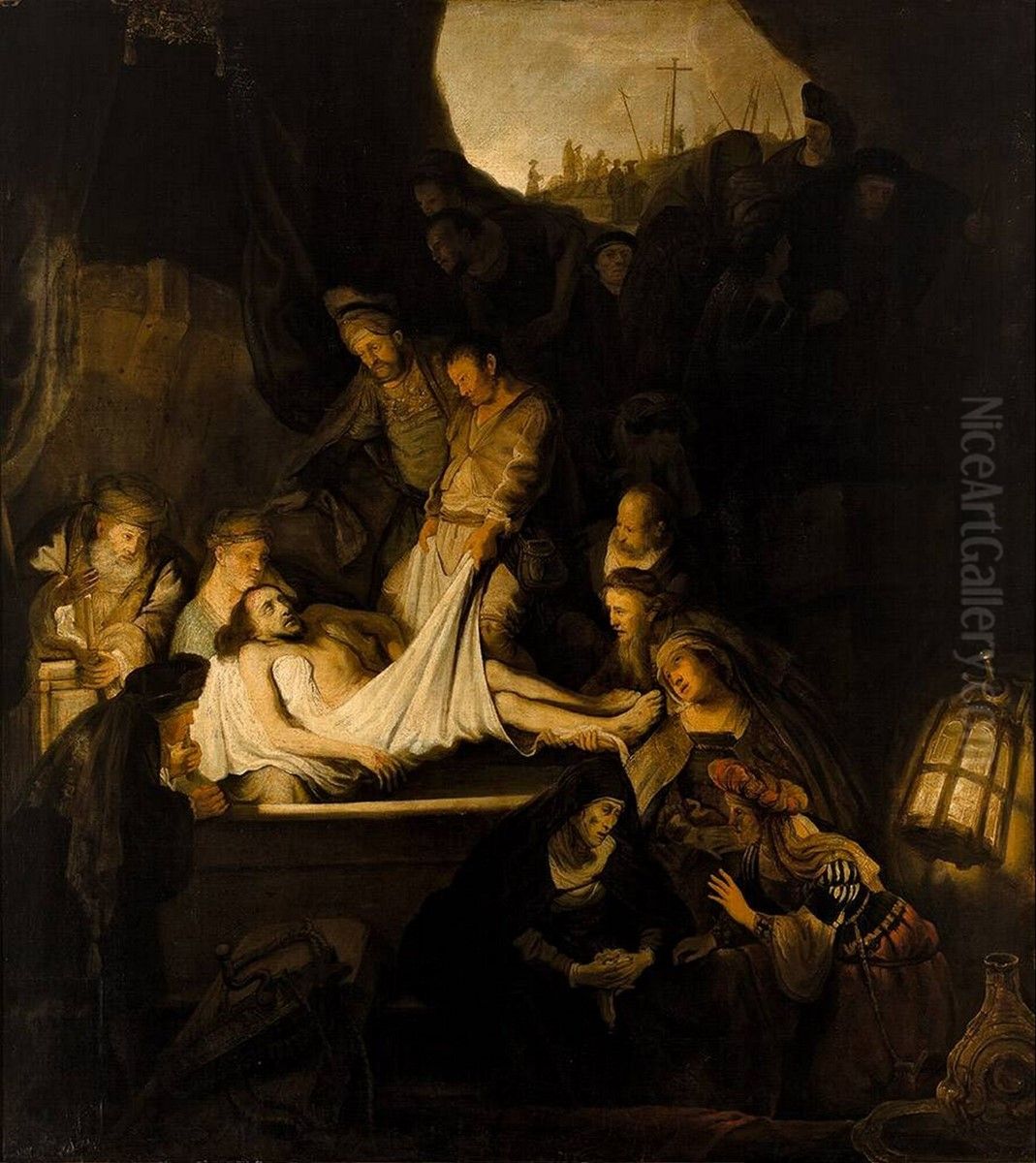 The Entombment Oil Painting by Rembrandt