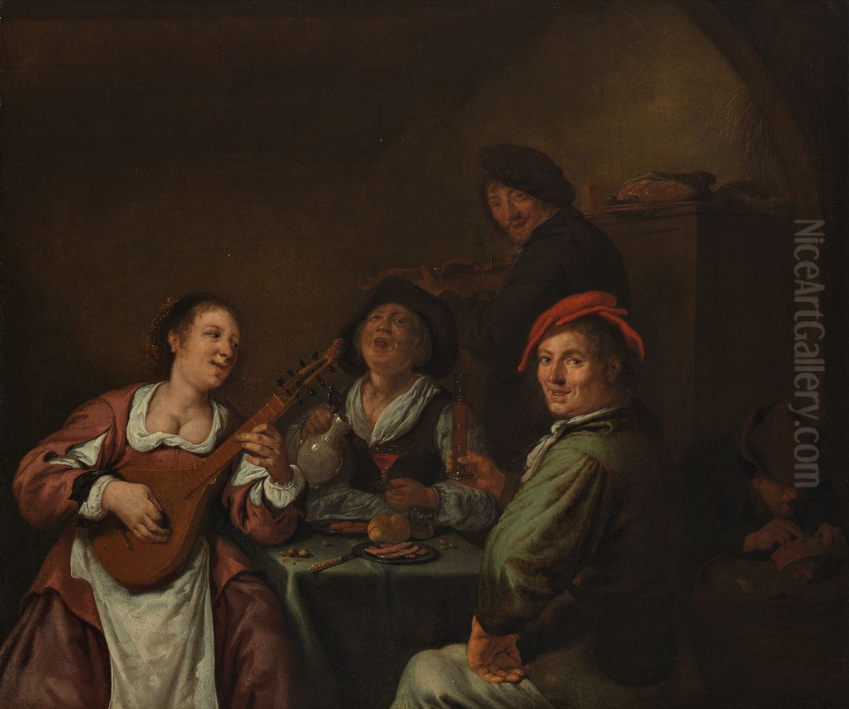 Vrolijk gezelschap Oil Painting by Jan Miense Molenaer