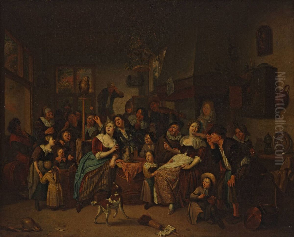 Merry Company. Oil Painting by Richard Brakenburgh