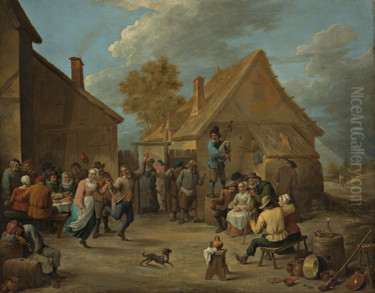 Dorpsfeest Oil Painting by David Teniers the Younger