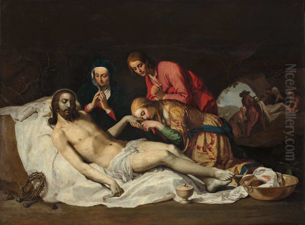 The Lamentation of Christ Oil Painting by Abraham Bloemaert