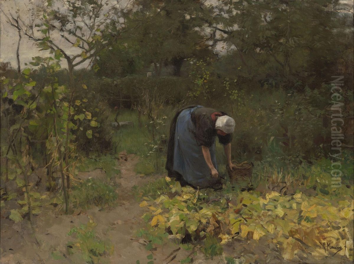 Moestuin Oil Painting by Anton Mauve