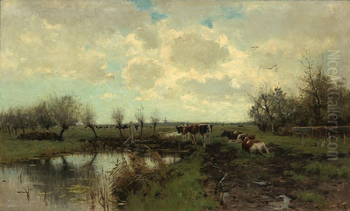 Begin oktober Oil Painting by Geo Poggenbeek