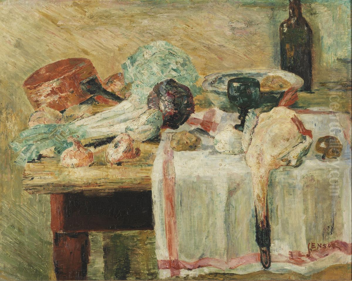 Nature morte au canard Oil Painting by James Ensor