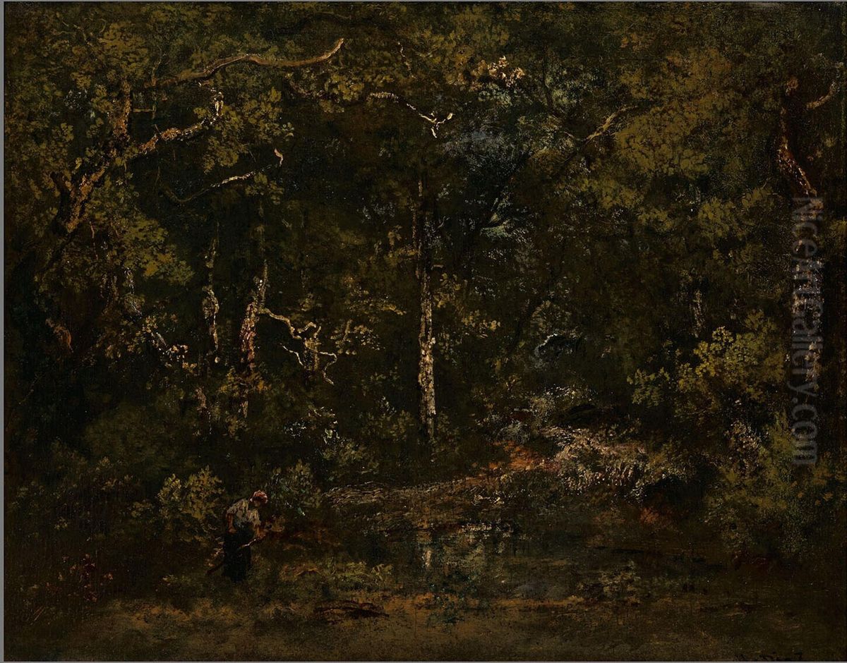 The forest of Fontainebleau Oil Painting by Narcisse Virgilio Diaz