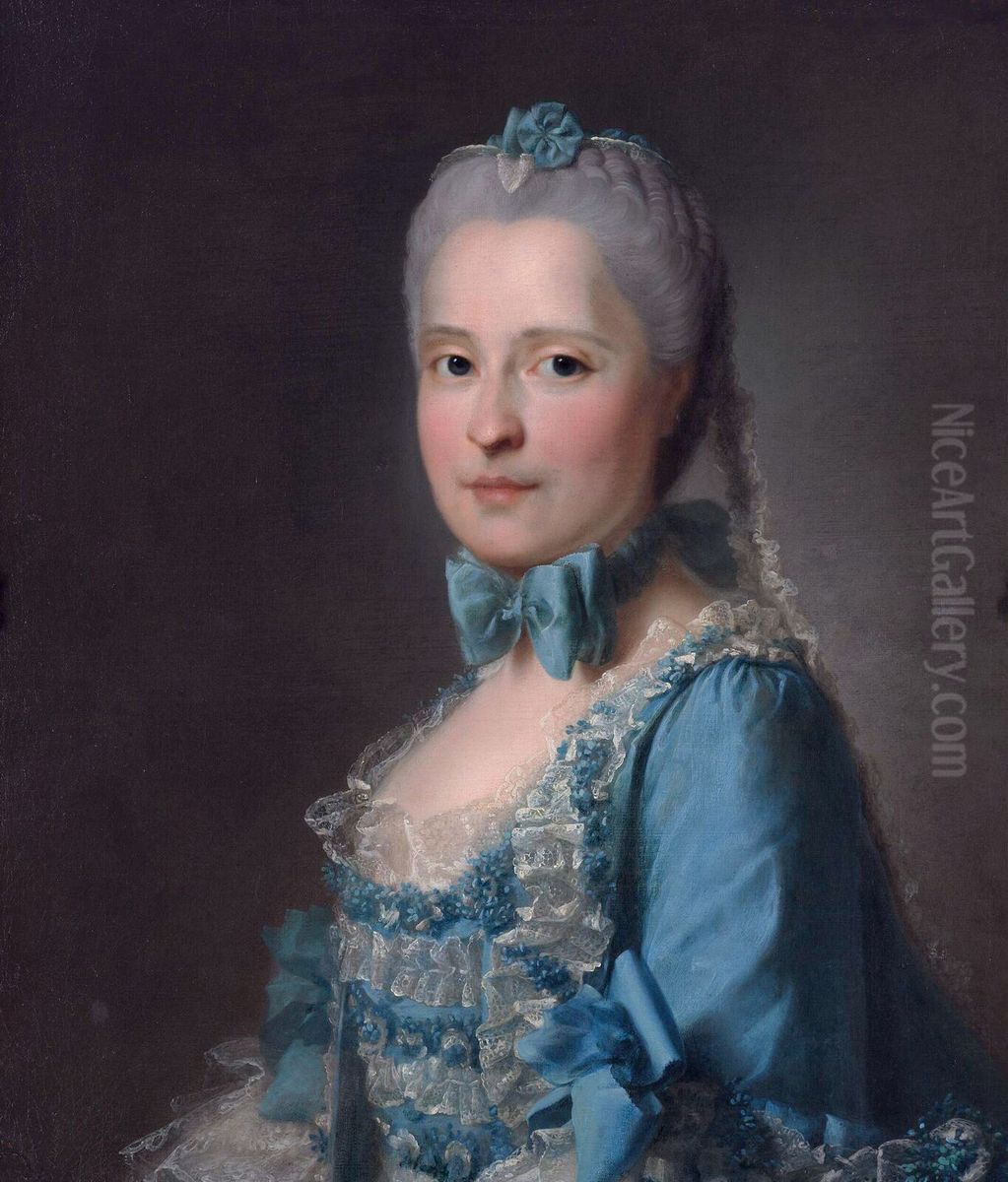 Portrait of Maria Josepha of Saxony, Dauphine of France Oil Painting by Jean-Martial Fredou