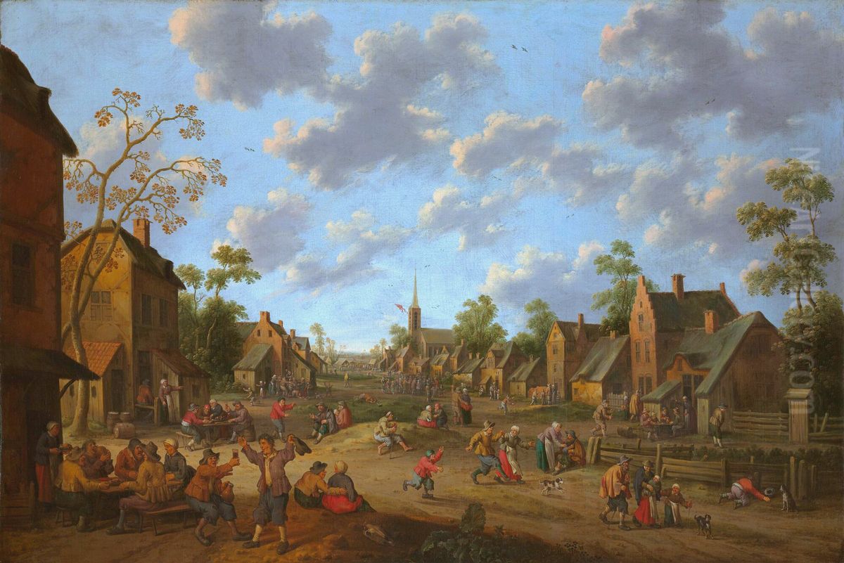 Village Fair. Oil Painting by Joost Cornelisz Droochsloot