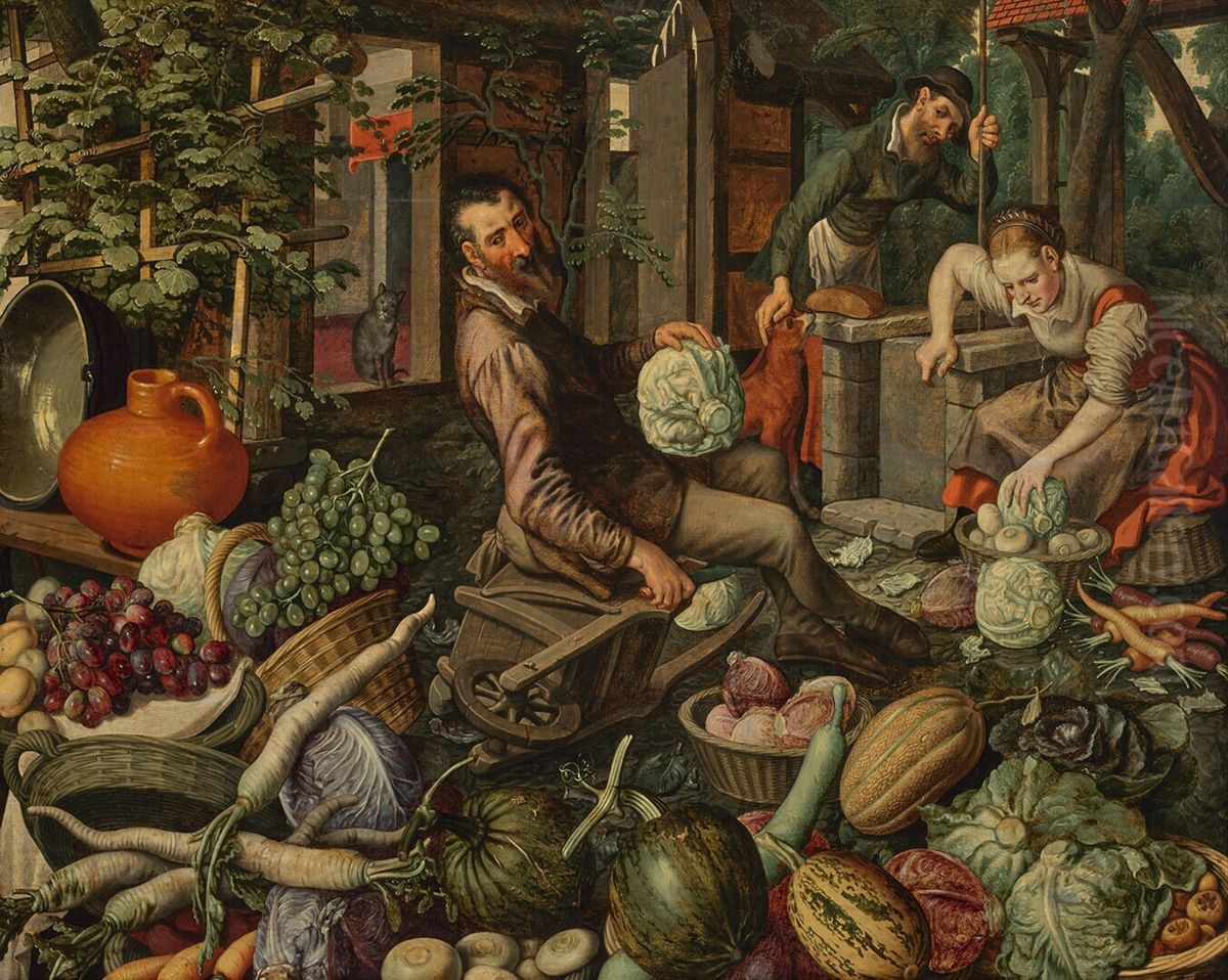 Verwerking van de oogst Oil Painting by Pieter Aertsen