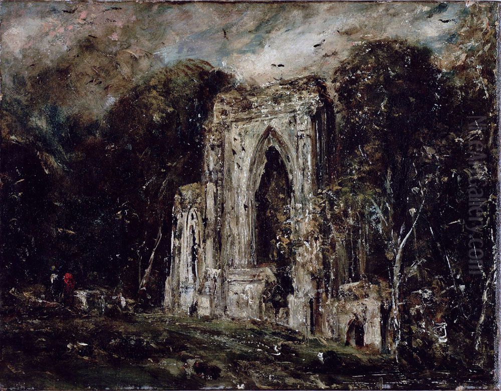 Netley Abbey Oil Painting by John Constable