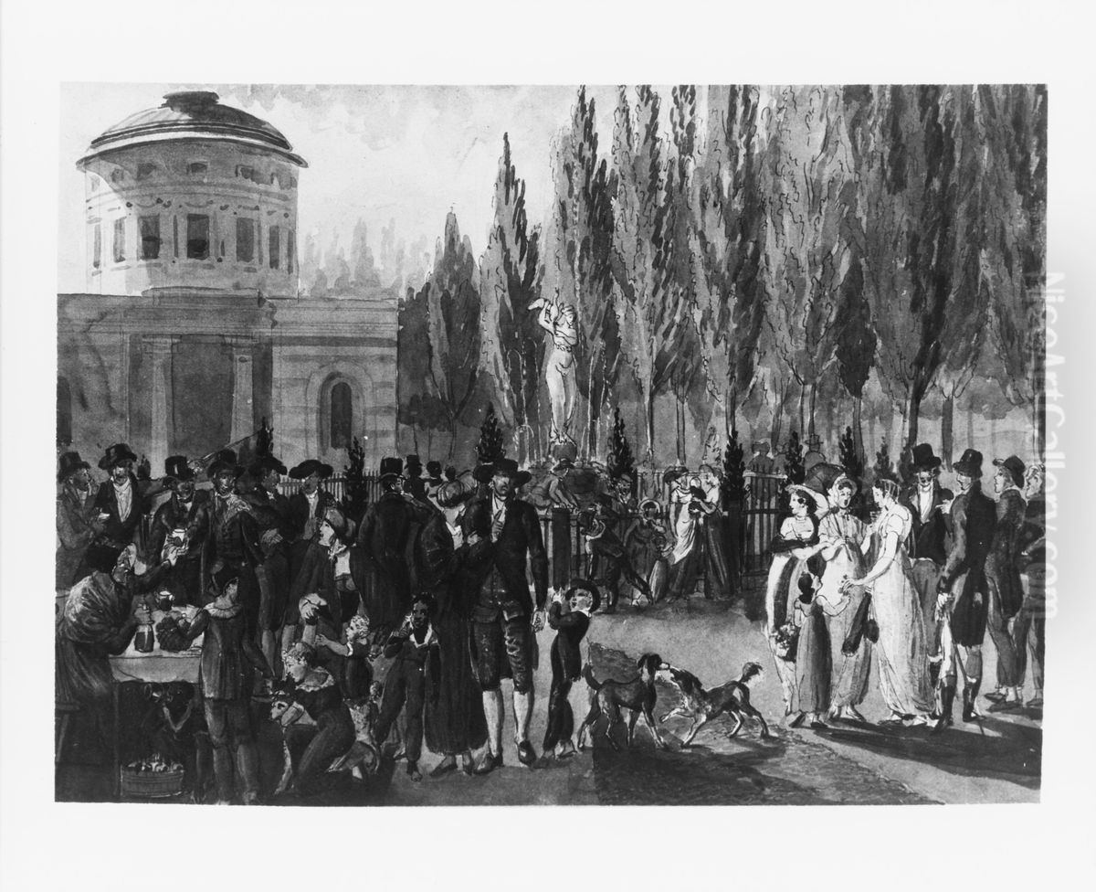 Fourth of July in Centre Square, Philadelphia Oil Painting by Pavel Svinyin