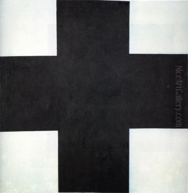 Black Cross Oil Painting by Kasimir Sevrinovitch Malevich