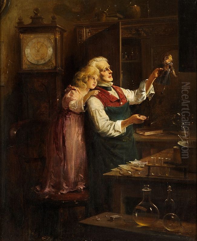 The Doll Doctor Oil Painting by unknown