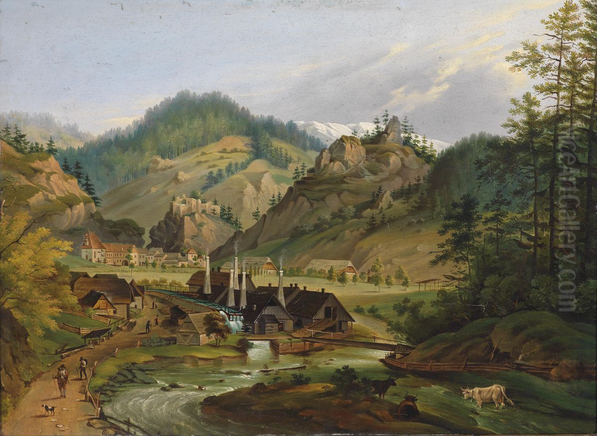 View of Thorl, Styria Oil Painting by unknown