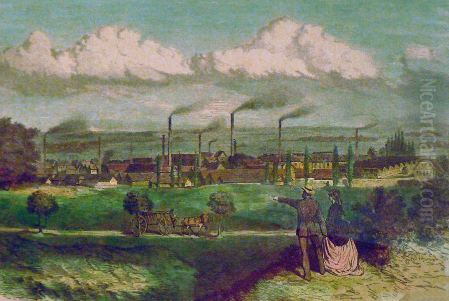 Egestorff-Fabriken um 1870 Oil Painting by unknown