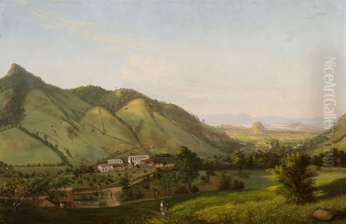 Meuron factory in Andarai, Rio de Janeiro Oil Painting by Jean-Jacques Francois Coindet