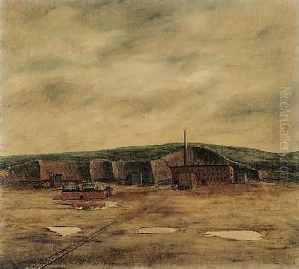 Fabriklandschaft Oil Painting by Joachim Ringelnatz