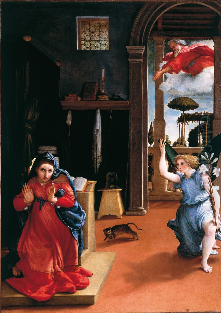 Recanati Annunciation Oil Painting by Lorenzo Lotto