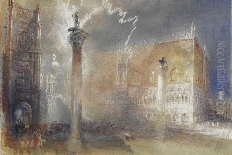 The Piazzetta, Venice Oil Painting by J. M. W. Turner