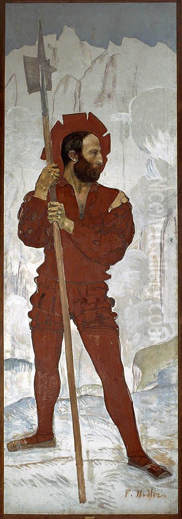 Hallebardier Oil Painting by Ferdinand Hodler