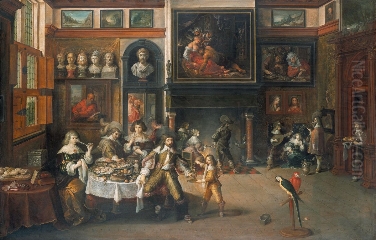 Supper at the House of Burgomaster Rockox Oil Painting by Frans Francken the Younger
