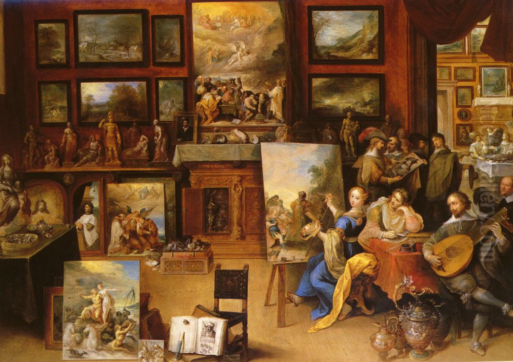 Pictura, Poesis and Musica in a Pronkkamer Oil Painting by Frans Francken the Younger