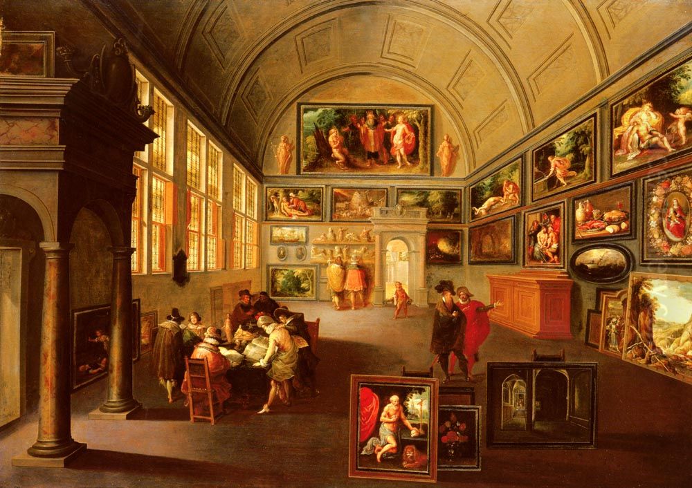 The Interior of a Picture Gallery Oil Painting by Frans Francken the Younger