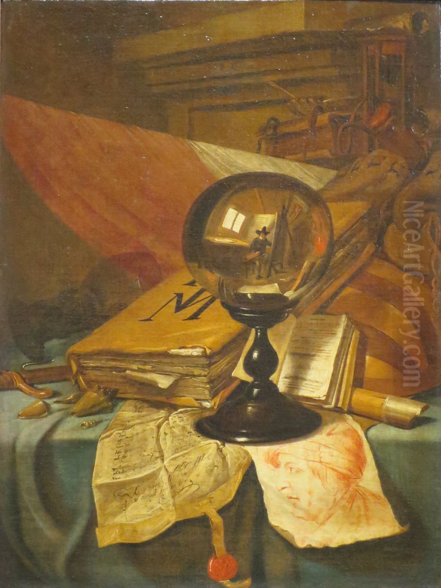 Vanitas Oil Painting by Vincent van der Vinne