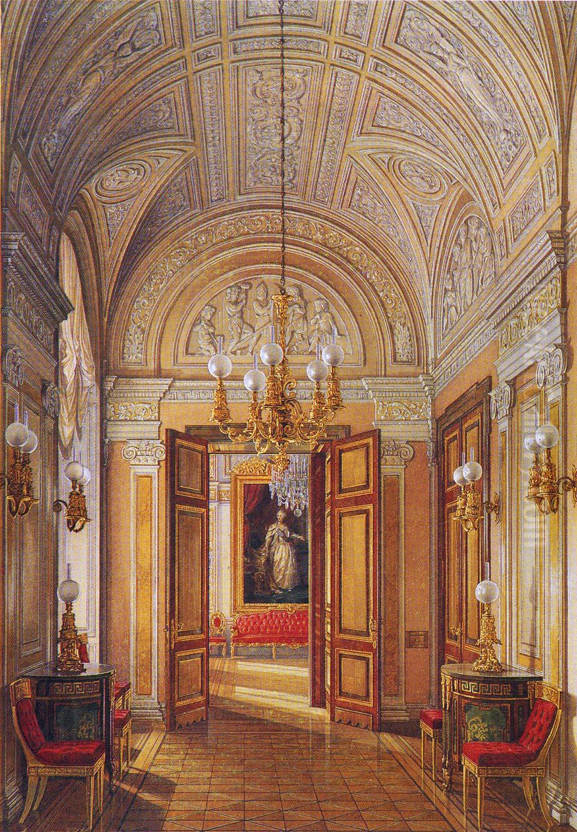 Northern Hall in Small Hermitage Oil Painting by Eduard Hau