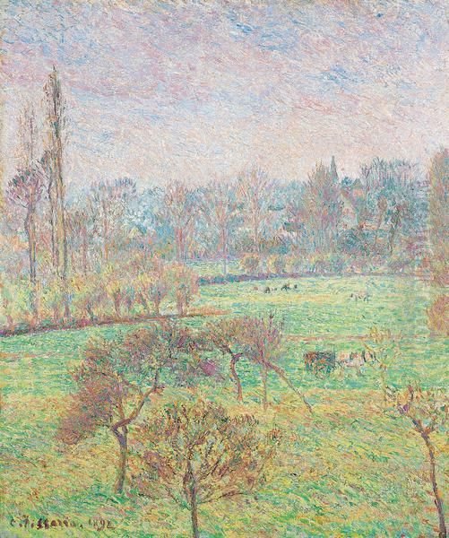 Herbstmorgen in Eragny Oil Painting by Camille Pissarro