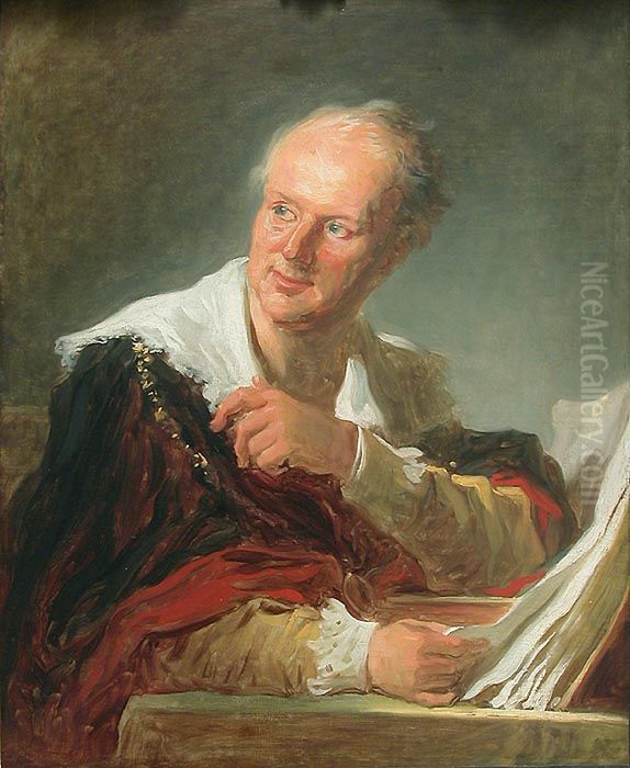 Denis Diderot Oil Painting by Jean-Honore Fragonard