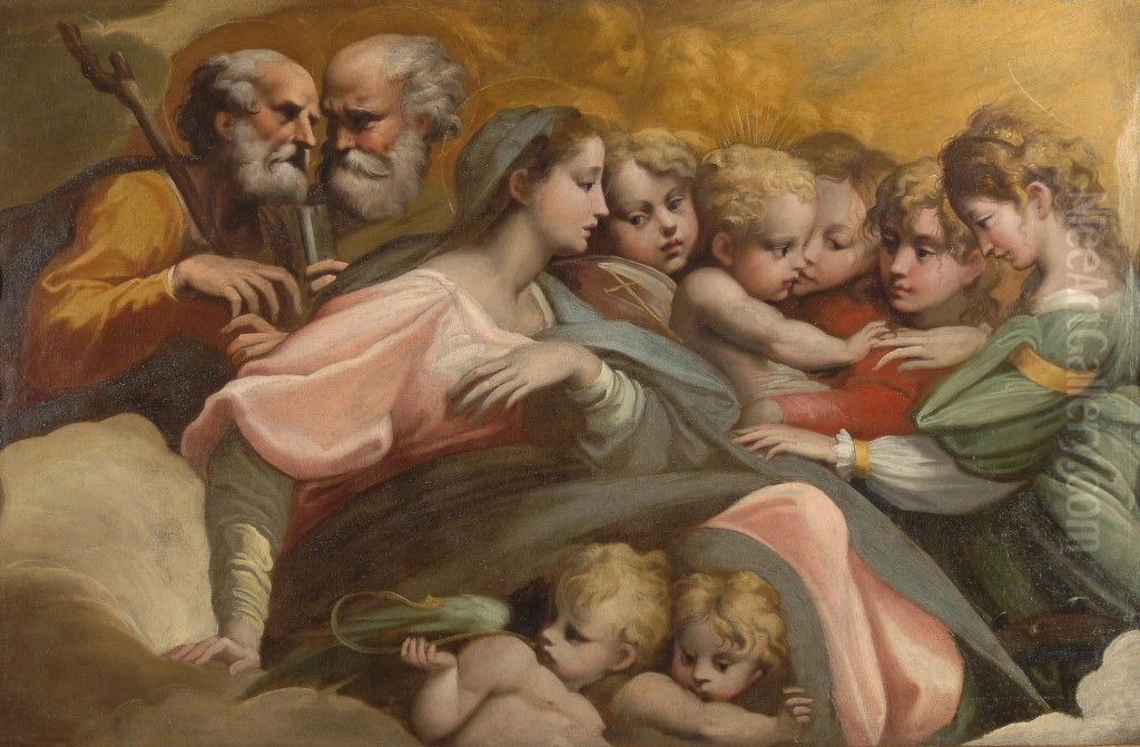 Matrimonio mistico di Santa Caterina Oil Painting by Parmigianino