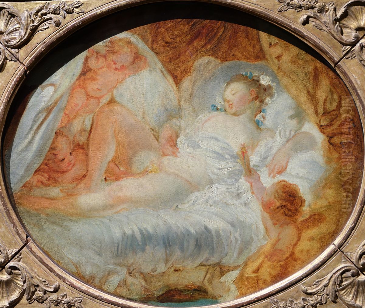 Le feu aux poudres Oil Painting by Jean-Honore Fragonard