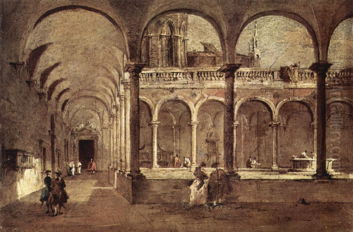 Chiostro a Venezia Oil Painting by Francesco Guardi