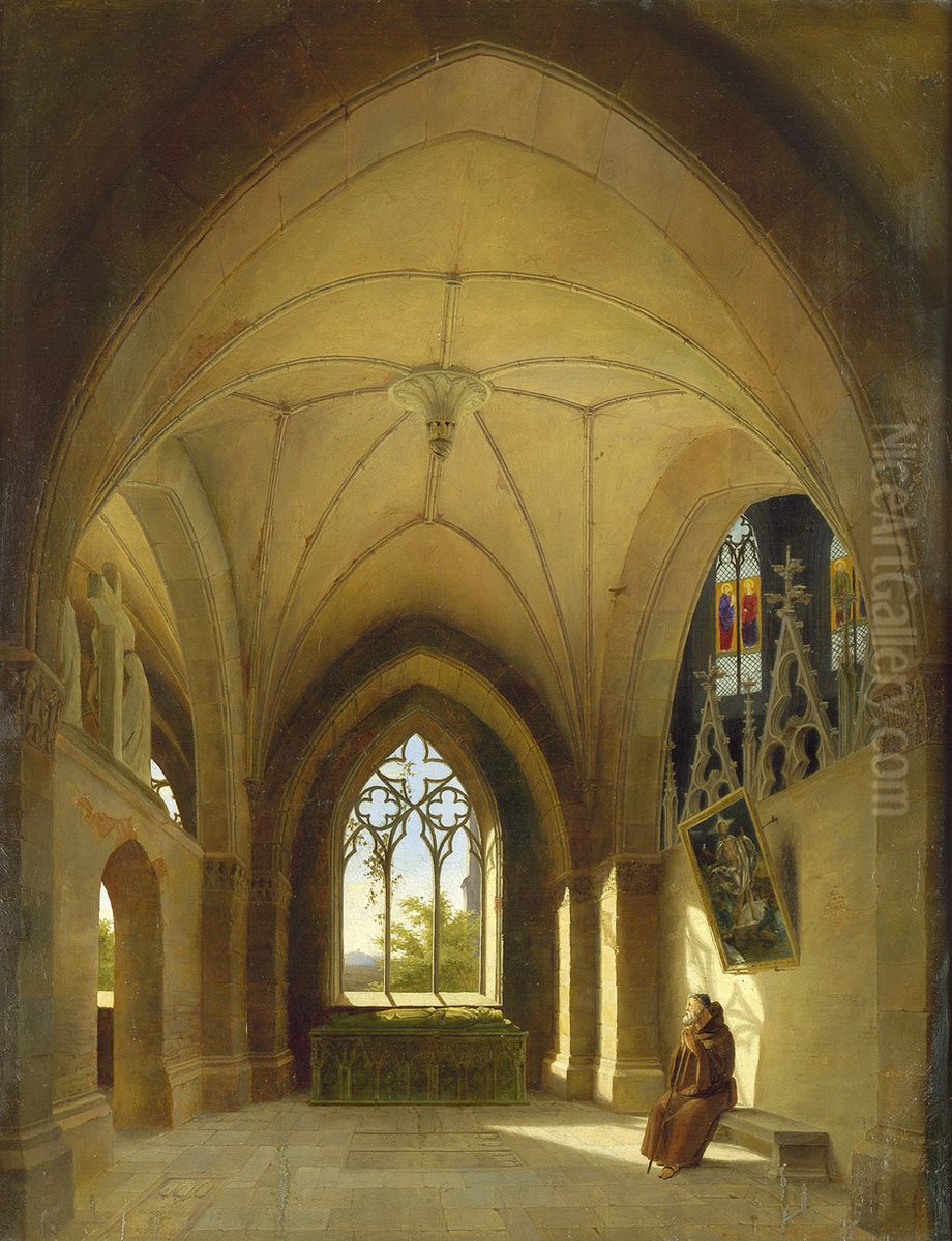 Monch in einem Kreuzgang Oil Painting by unknown