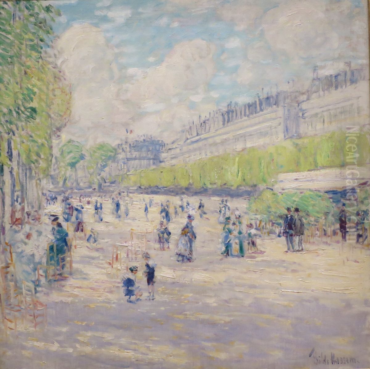 Tuileries Garden Oil Painting by Childe Hassam