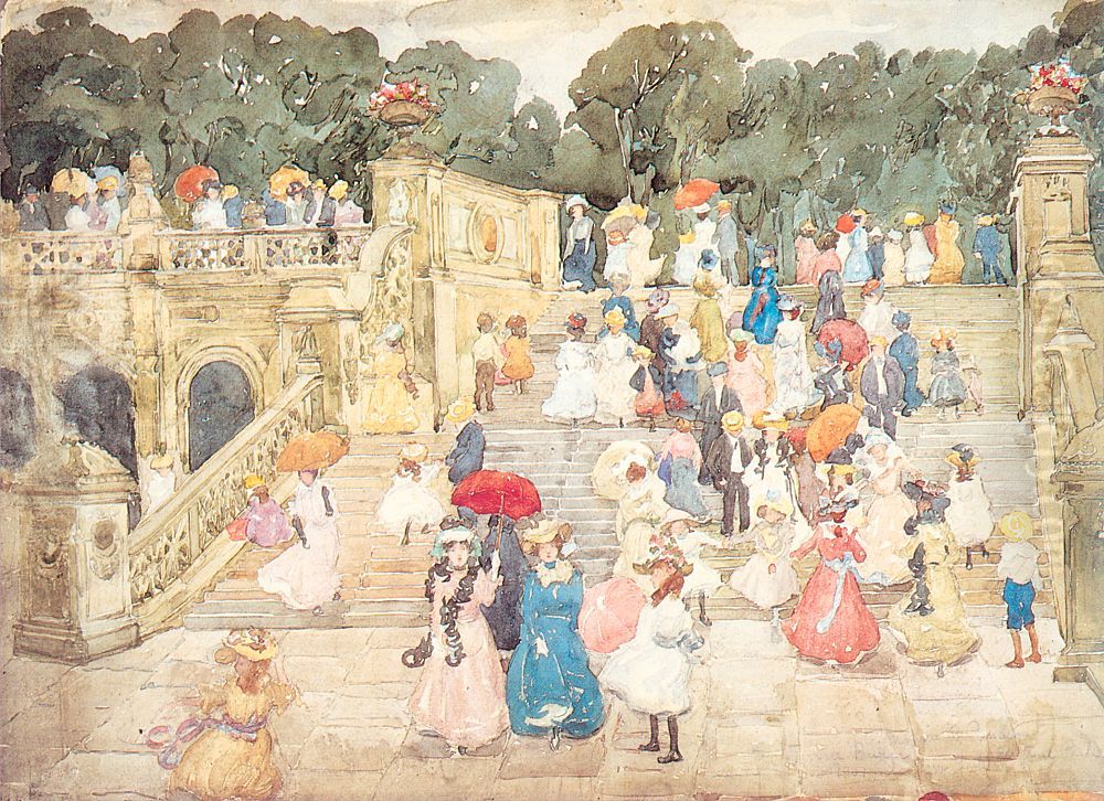 The Mall Central Park Oil Painting by Maurice Prendergast