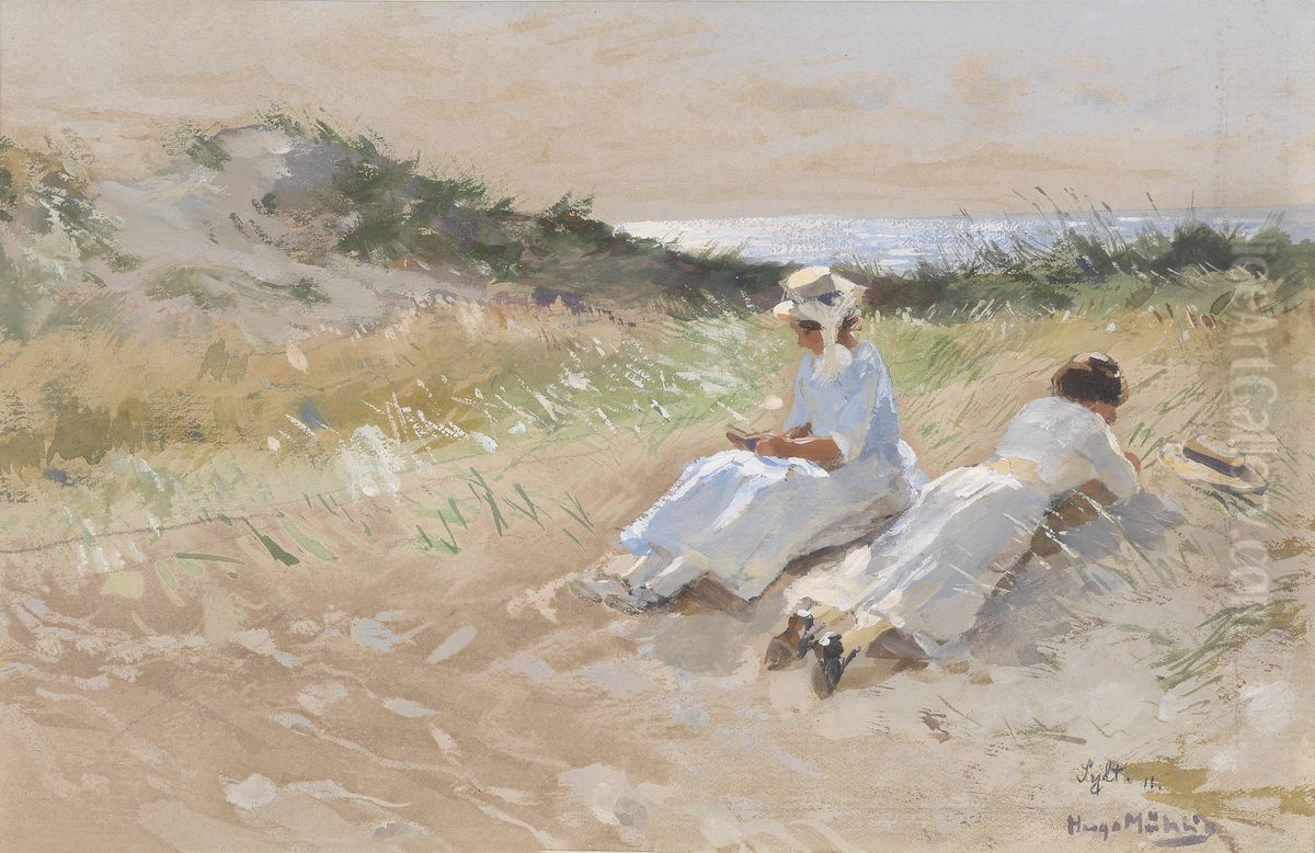 Partie auf Sylt Oil Painting by Hugo Muhlig