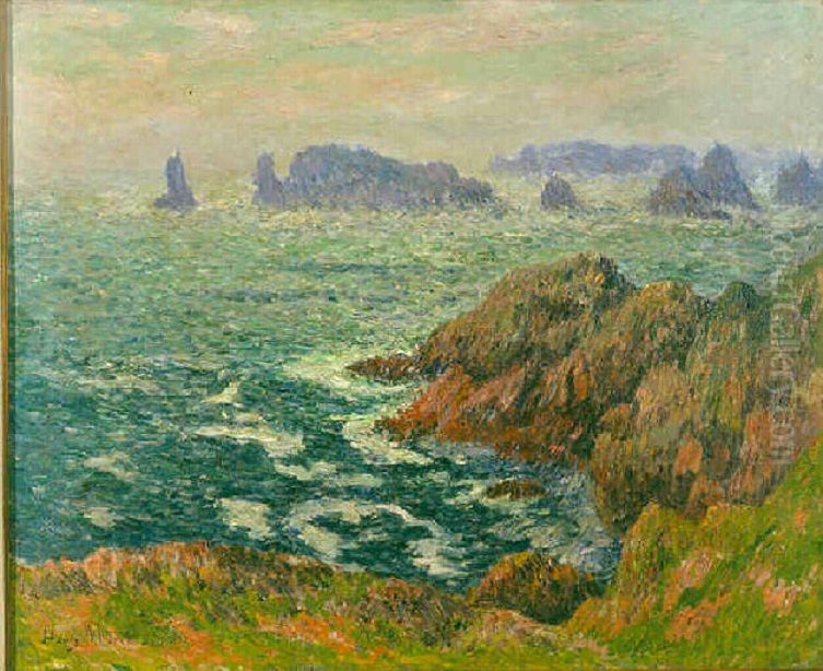 Ouessant, Chaussee Keller Oil Painting by Henry Moret